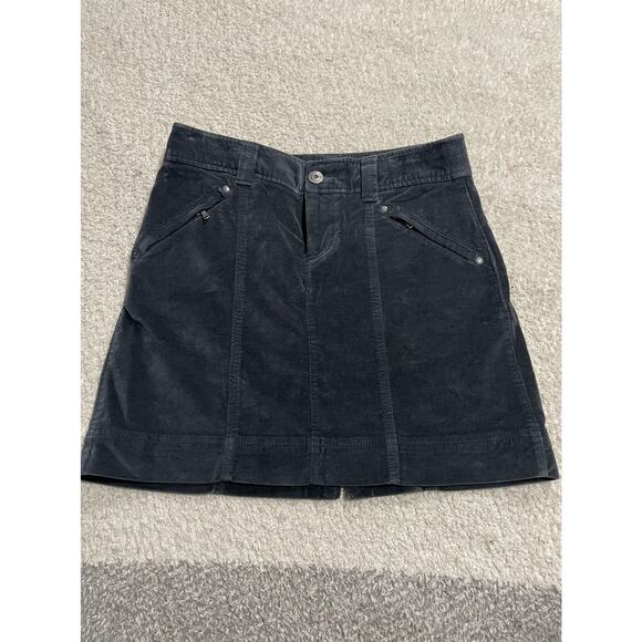 Athleta Women's Size 4 Roseville Skirt Flint Grey Black Velvet Style 918974 - Picture 1 of 9